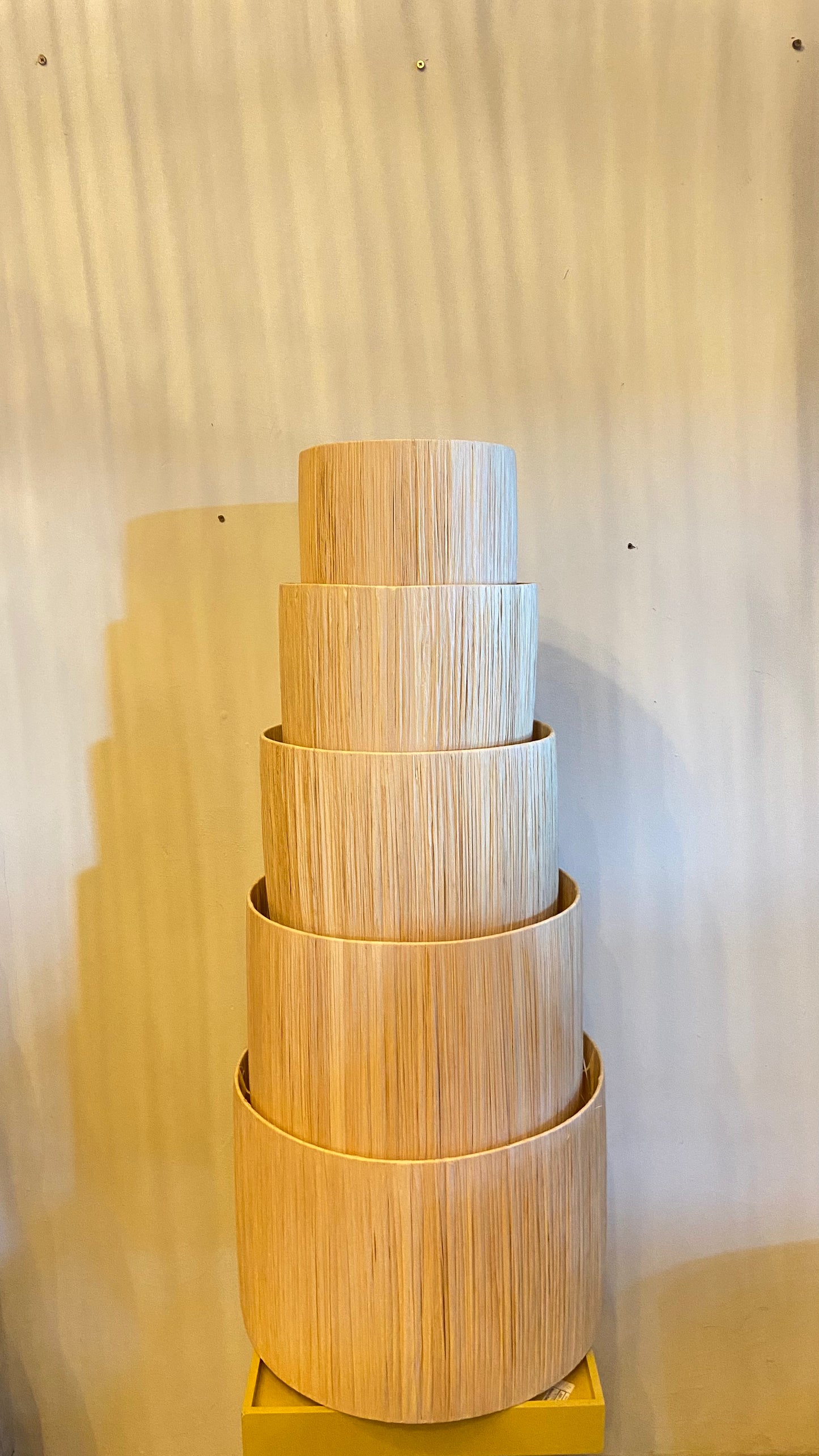 Raffia lampshades