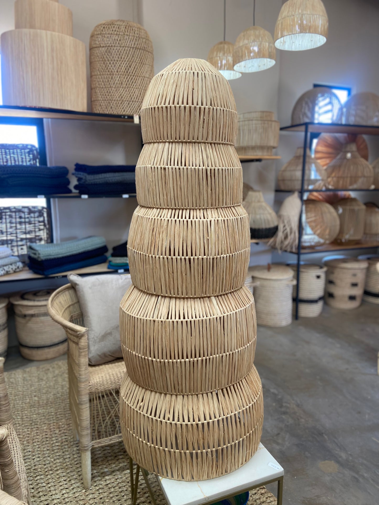 Raffia Zig Zag Pendant